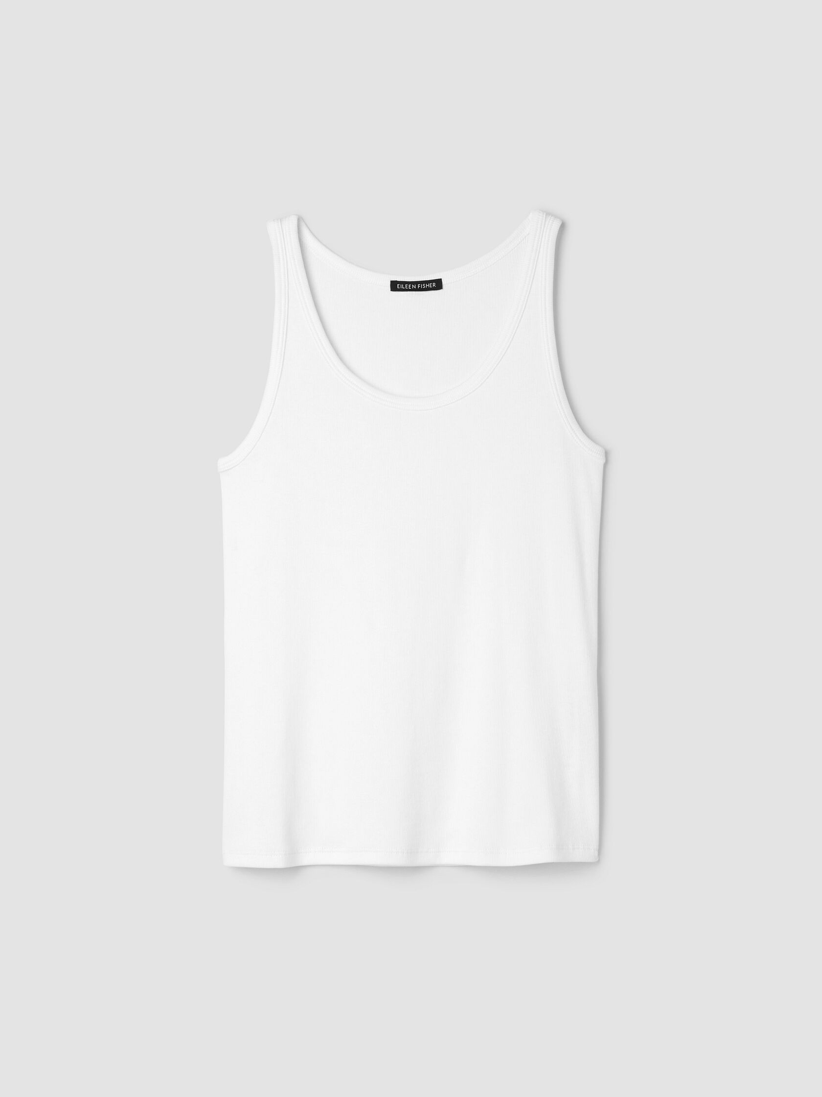 Organic Cotton Stretch Rib Scoop Neck Tank