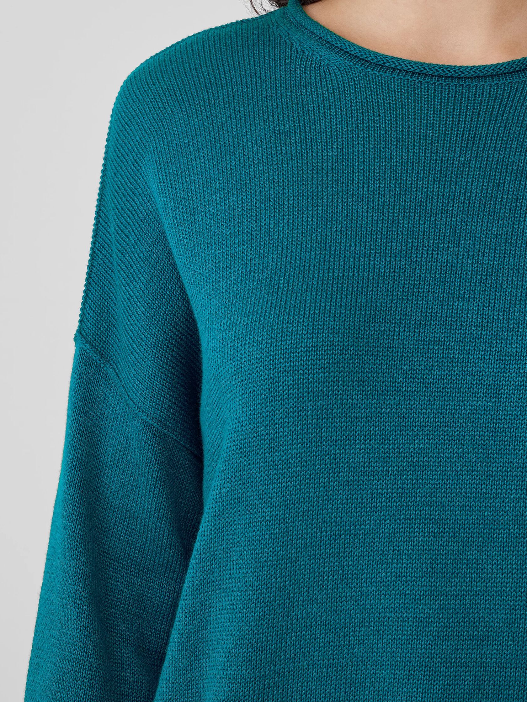 Peruvian Cotton Blend Crew Neck Top