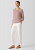 Peruvian Cotton Blend Crew Neck Top