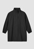 Light Cotton Nylon Stand Collar Long Coat