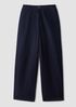 Cotton Stretch Denim Wide-Leg Trouser