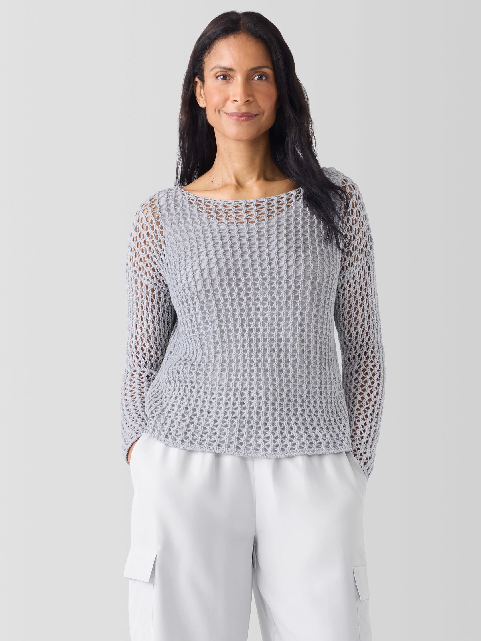 Peruvian Organic Cotton Cord Bateau Neck Top