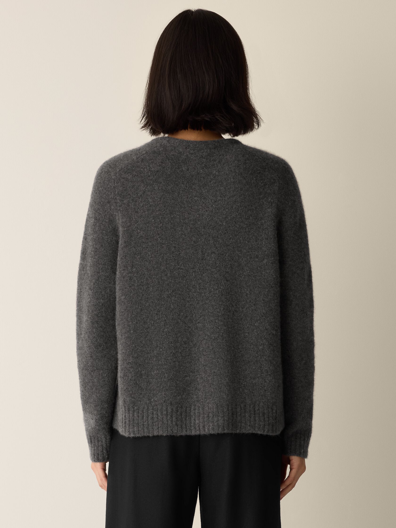 Cashmere Silk Boucle Bliss Crew Neck Top
