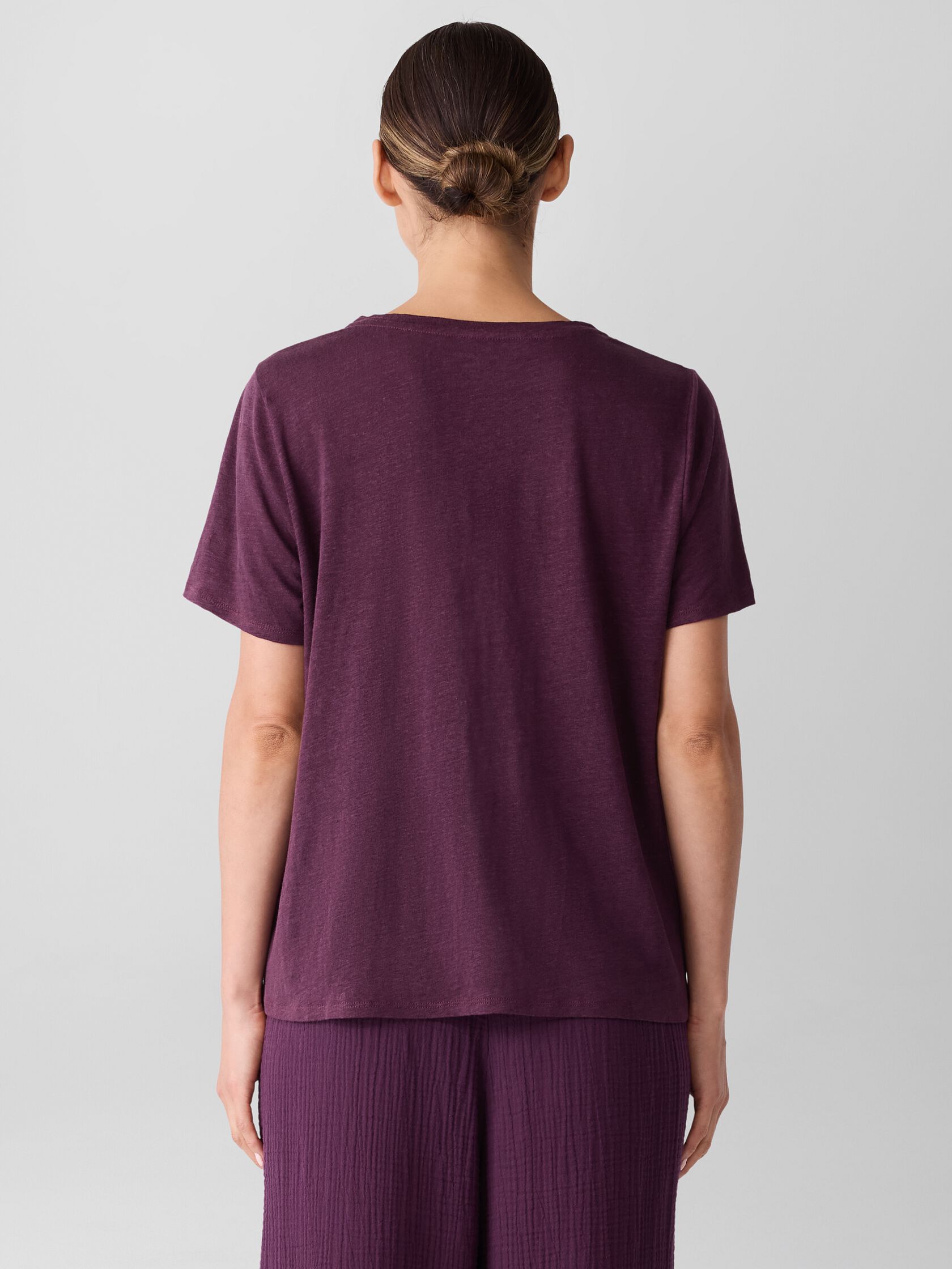 Organic Linen Jersey Crew Neck Tee