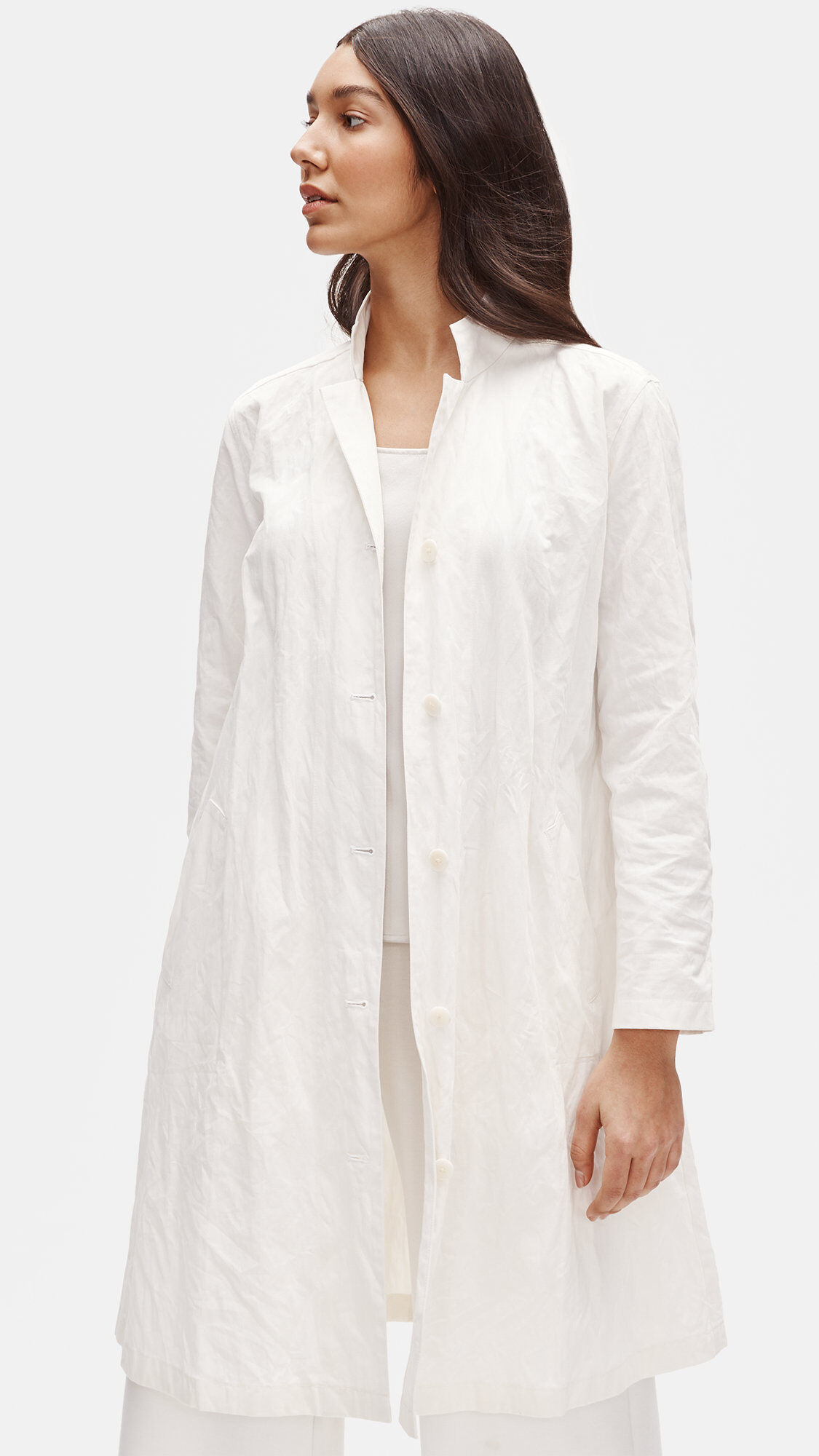 Organic Cotton Steel Stand Collar Coat