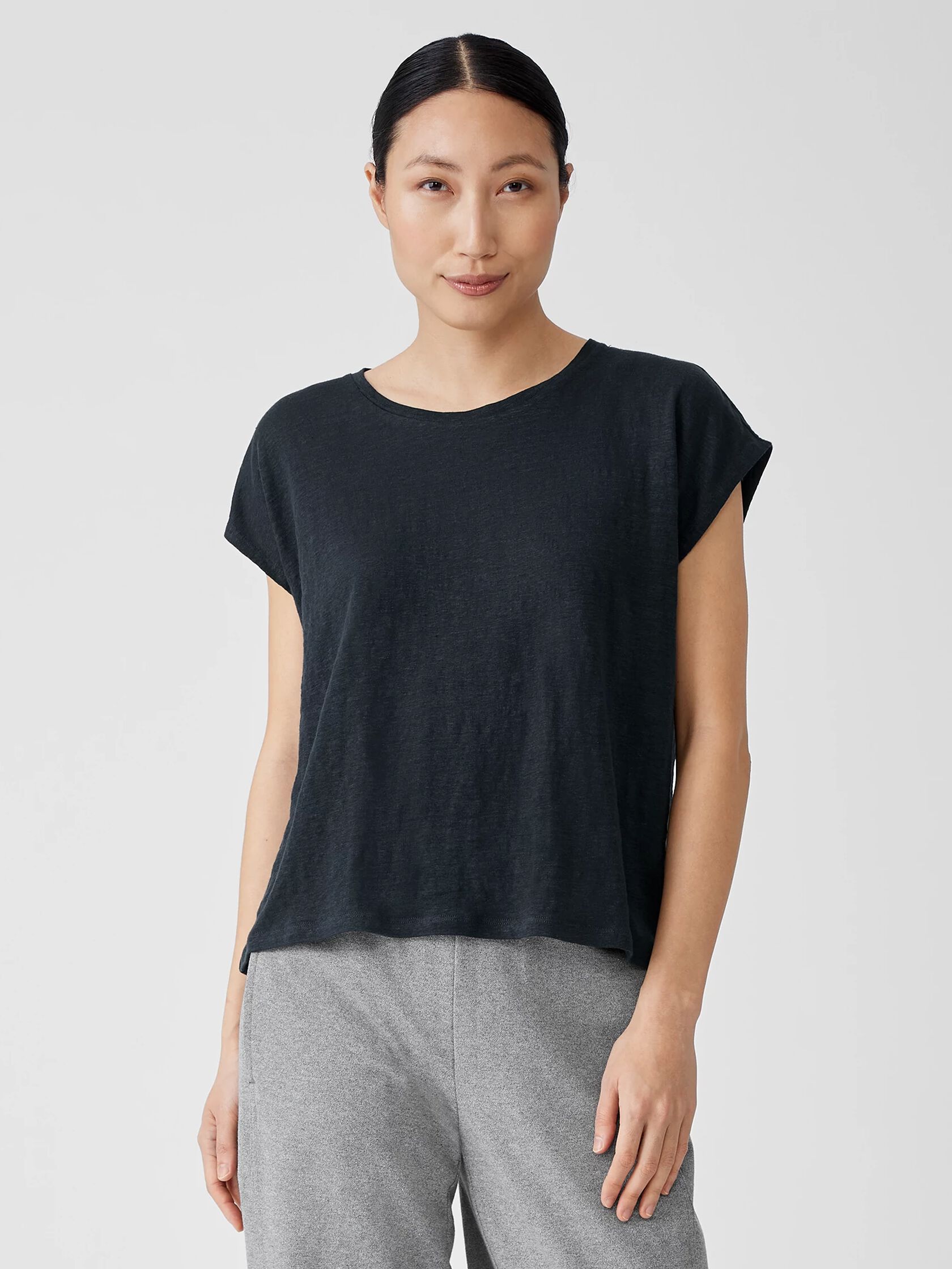 Organic Linen Jersey Square Top