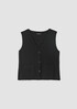 Lightweight Boiled Wool Vest in Regenerative Wool