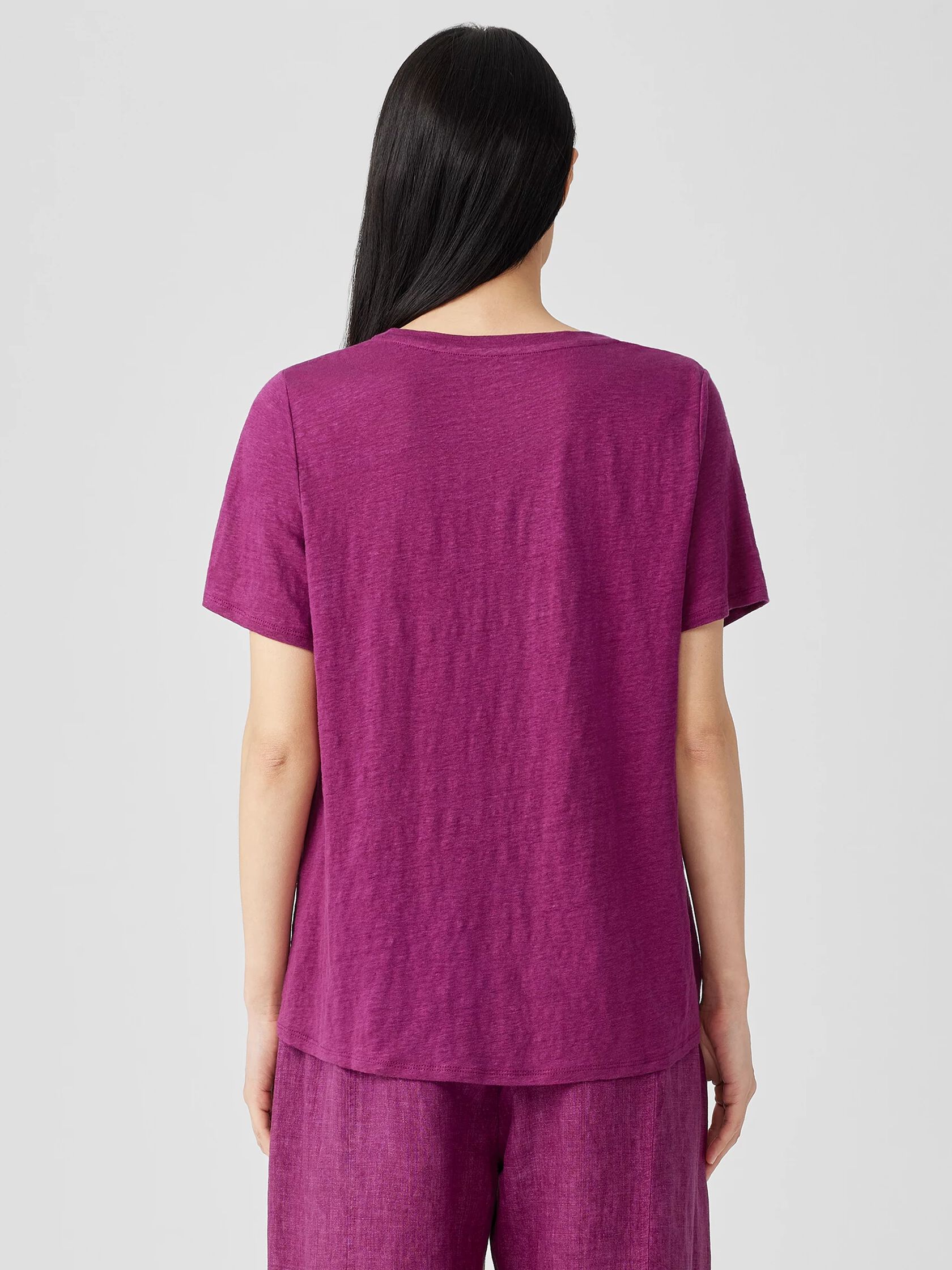 Organic Linen Jersey Crew Neck Tee