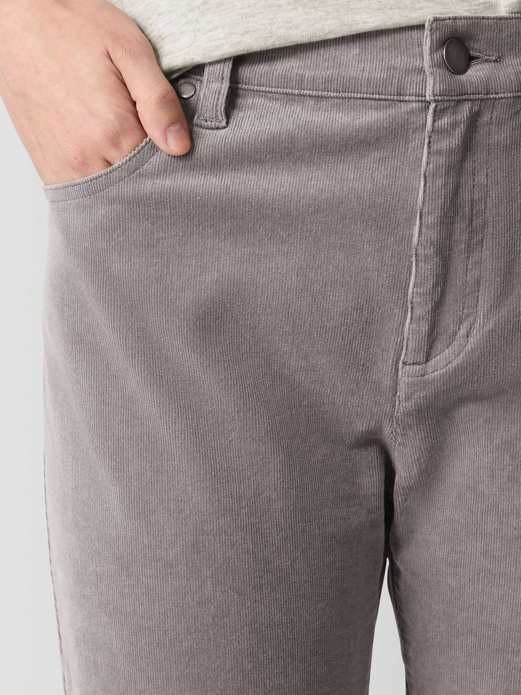Organic Cotton Stretch Corduroy Straight Pant