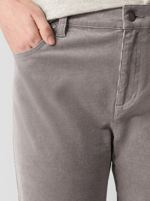 Organic Cotton Stretch Corduroy Straight Pant