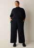 Garment-Dyed Organic Cotton Terry Wide-Leg Pant