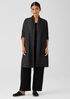 Tweedy Hemp Cotton High Collar Coat