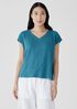 Organic Linen Jersey V-Neck Tee