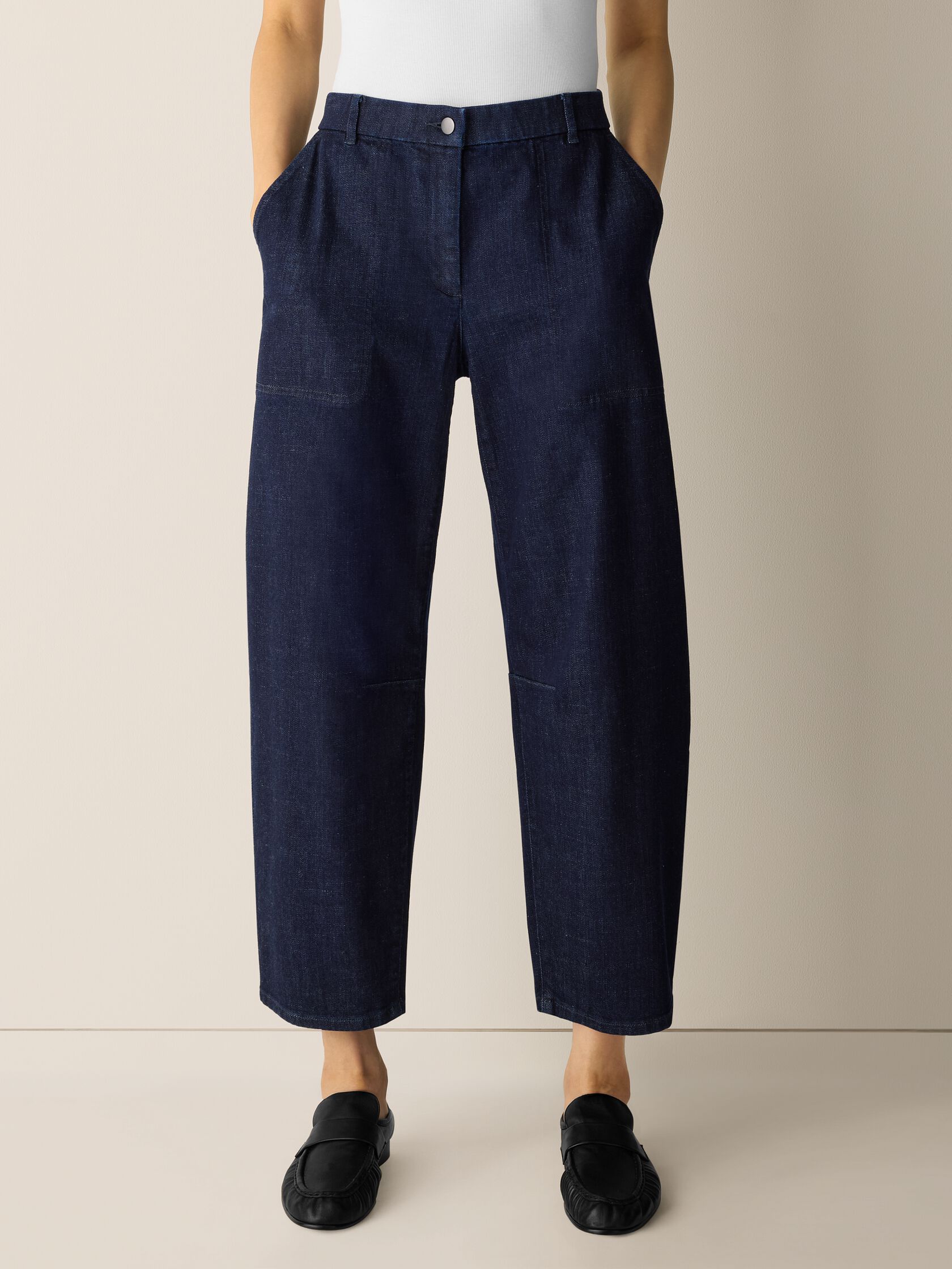 Cotton Stretch Denim Arch Pant