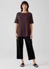 Organic Cotton Interlock Boatneck Top
