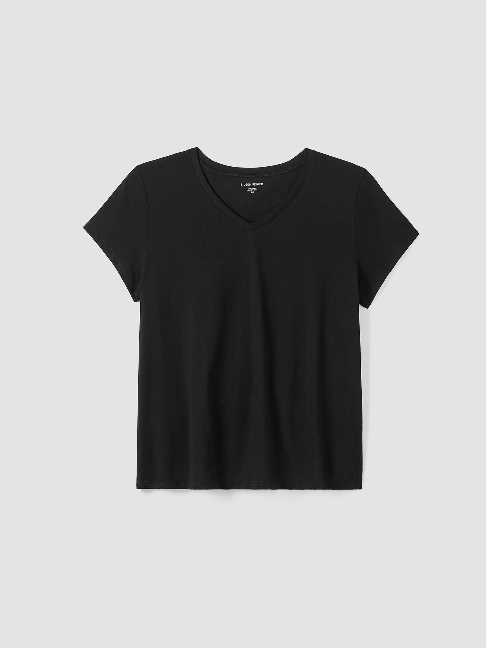 Organic Pima Cotton Jersey V-Neck Tee