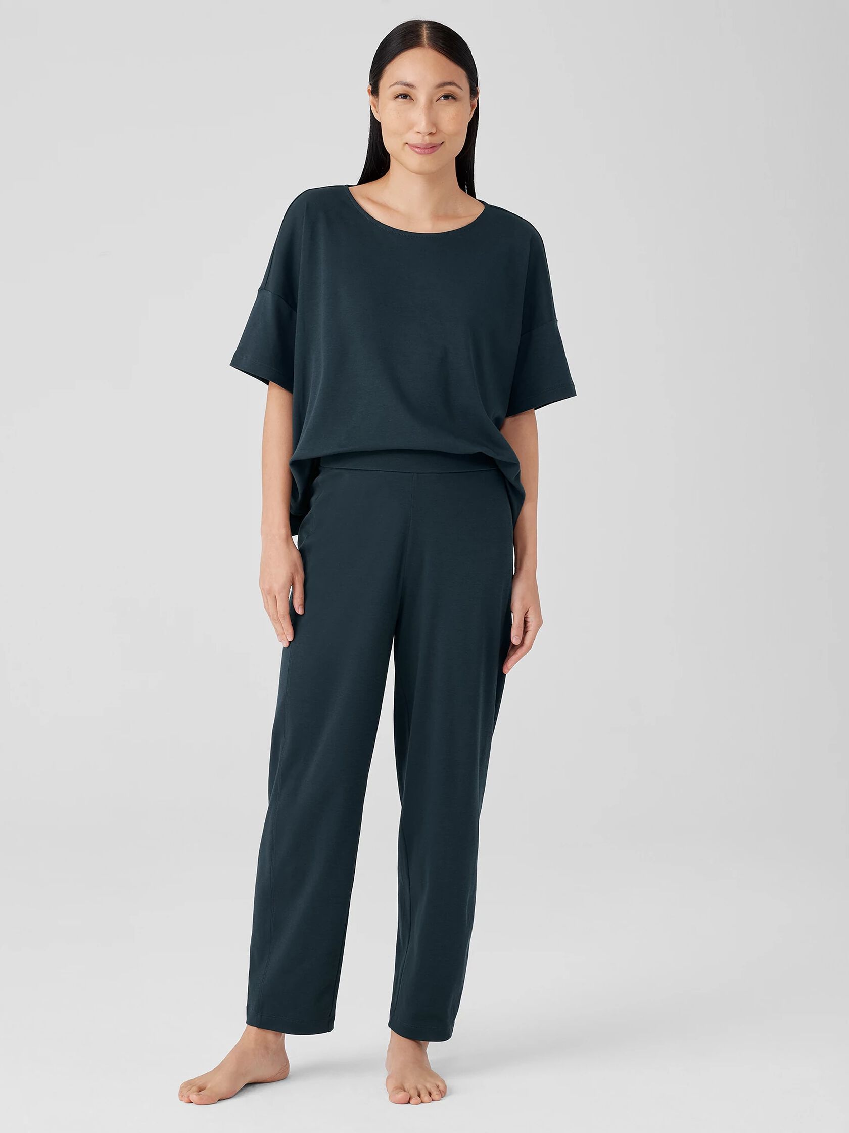 Organic Cotton Interlock Lantern Sleep Pant