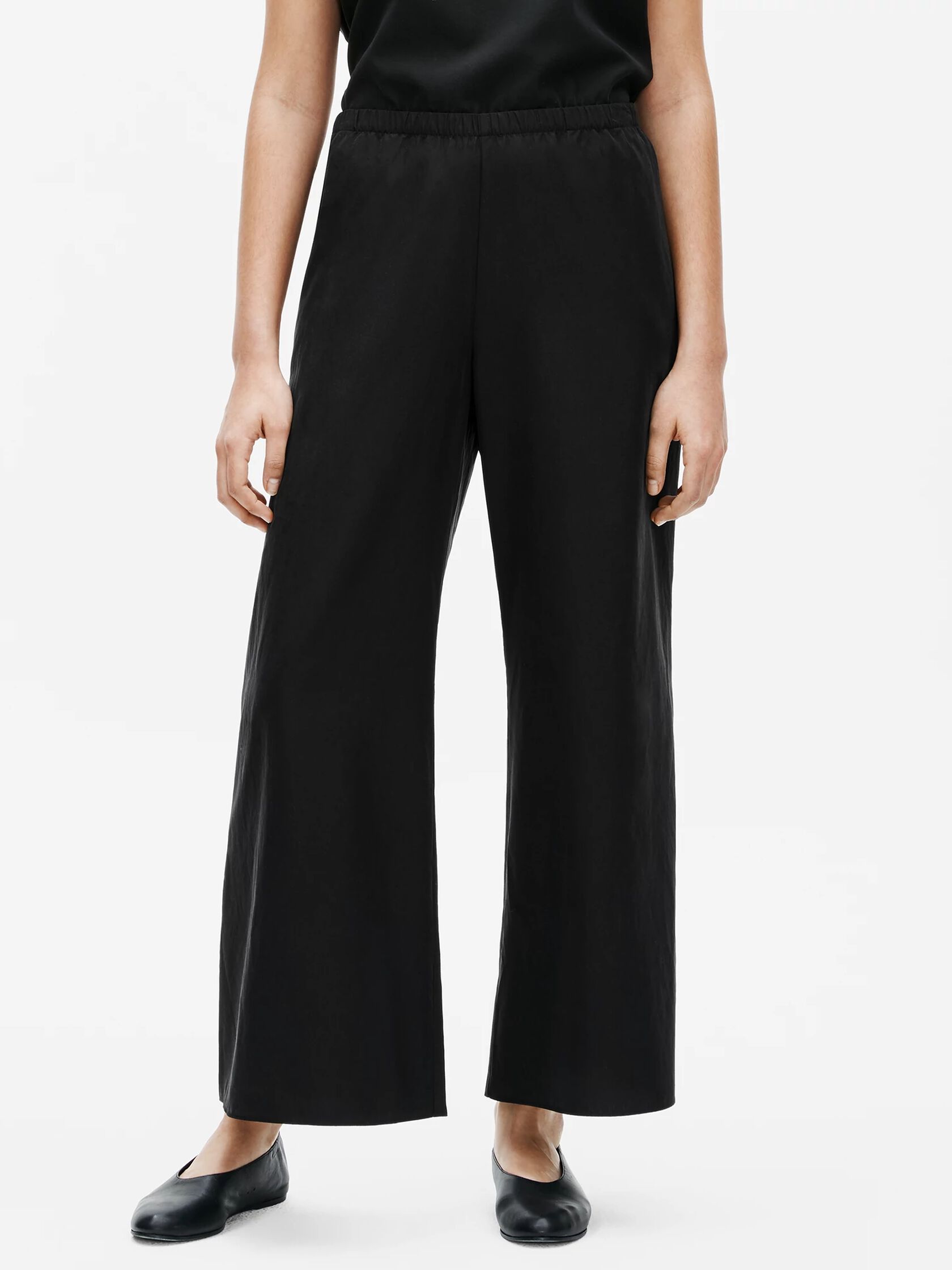 Sandwashed Tencel Wide-Leg Pant