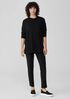 Organic Cotton Slubby Rib Knit Crew Neck Top