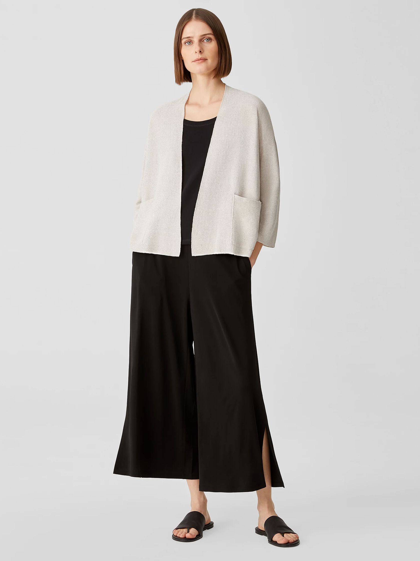 Organic Linen Cotton Twist Cardigan