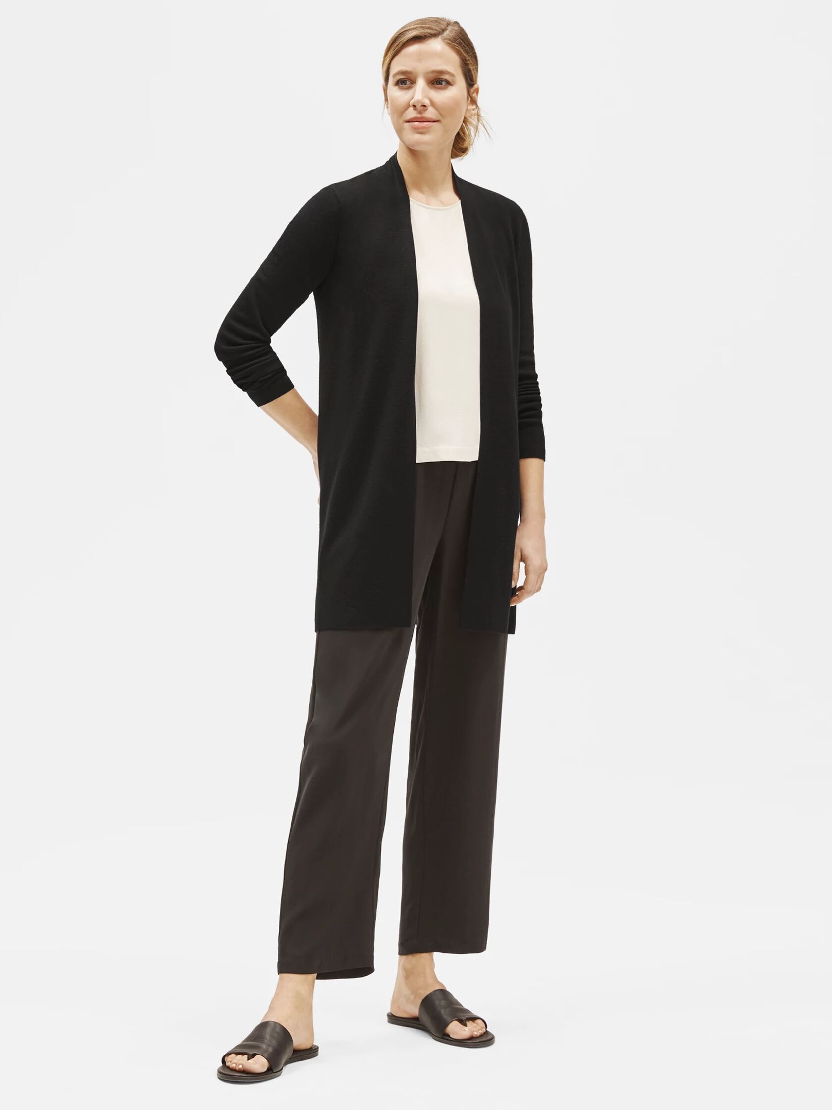 System Ultrafine Merino Long Cardigan in Responsible Wool