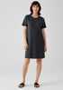 Organic Cotton Interlock Crew Neck Dress