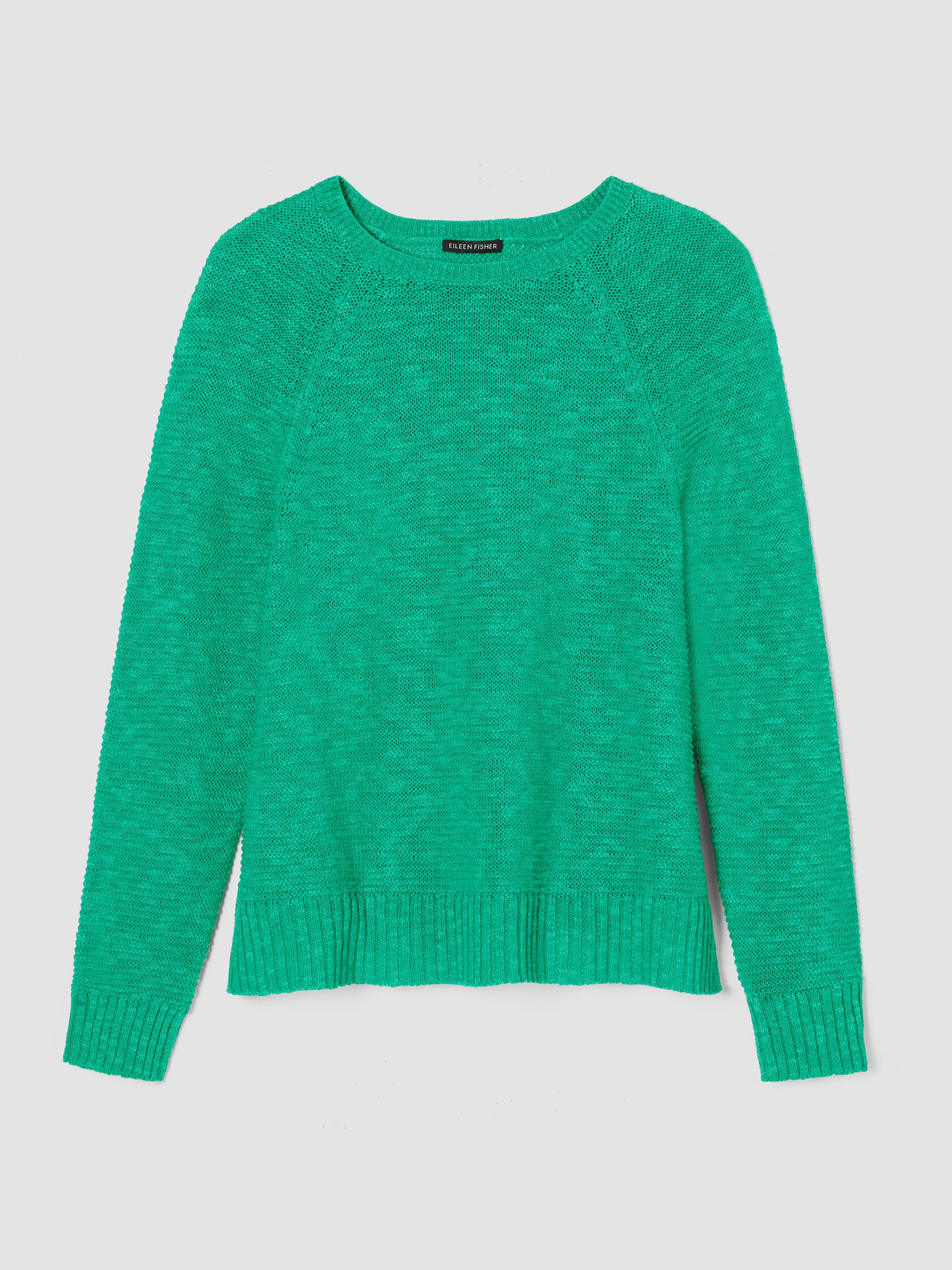 Organic Linen Cotton Slub Crew Neck Top