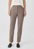 Cotton Blend Ponte Slim Pant