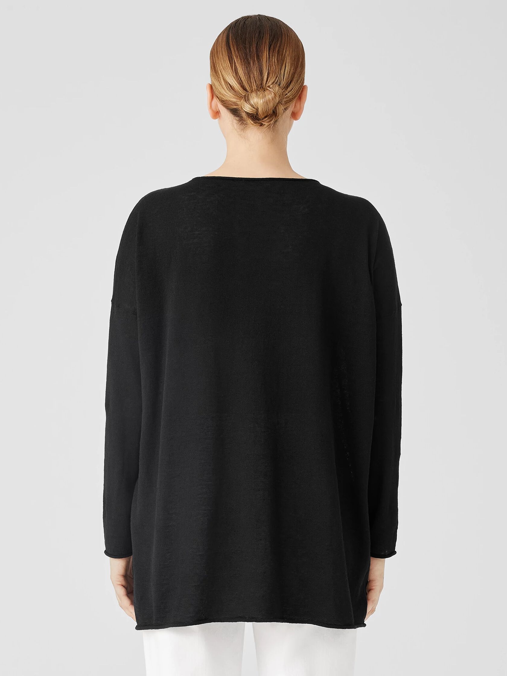 Organic Linen Cotton Jersey Round Neck Top