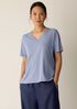 Organic Cotton Slubby Jersey V-Neck Tee