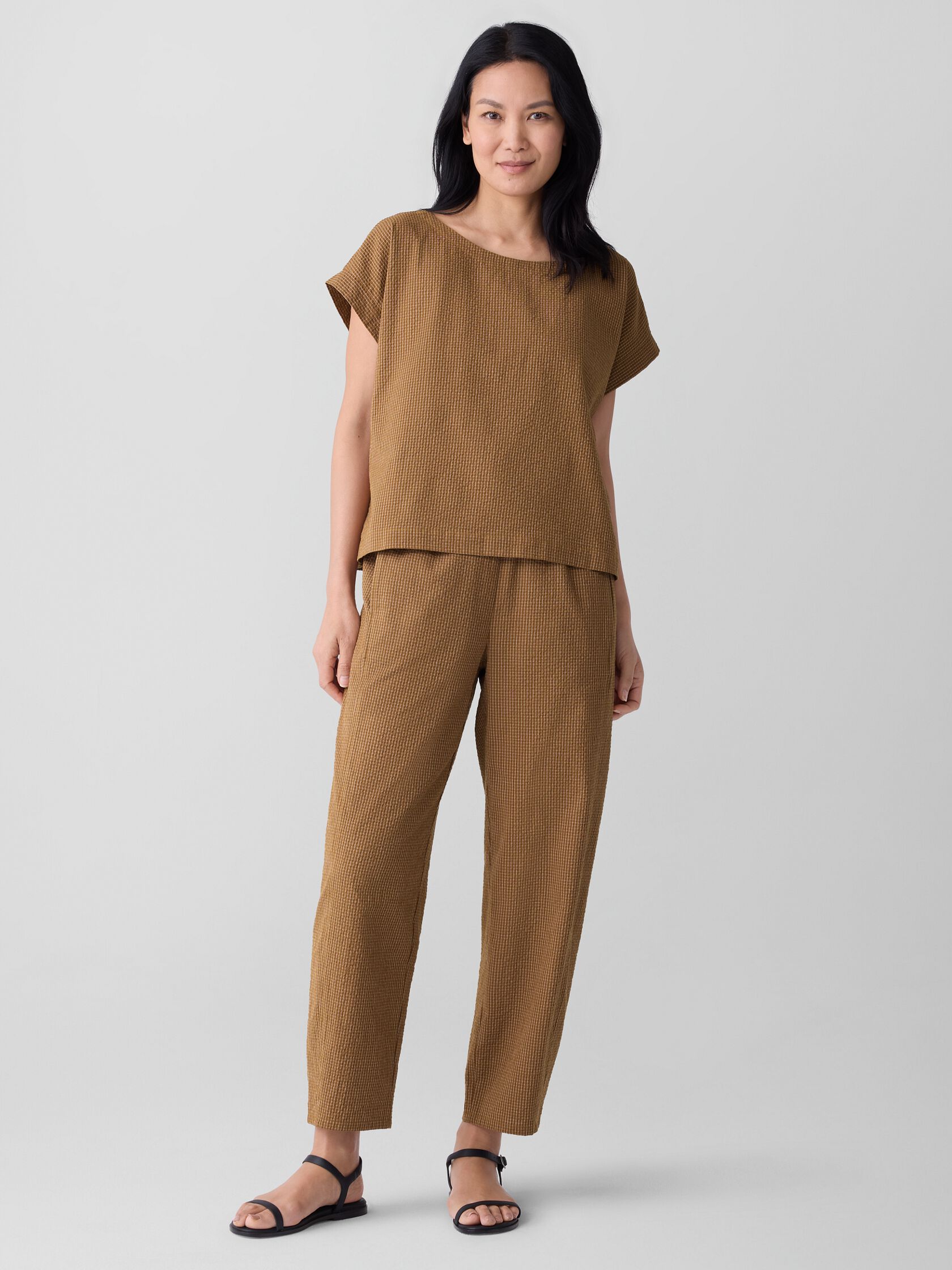 Organic Cotton Ripple Lantern Pant