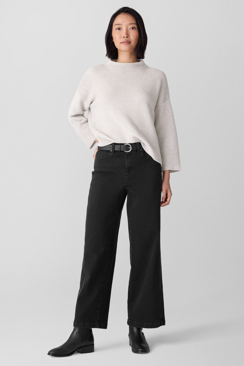 Cotton Stretch Denim Wide-Leg Jean Cotton Stretch Denim Wide-Leg Jean