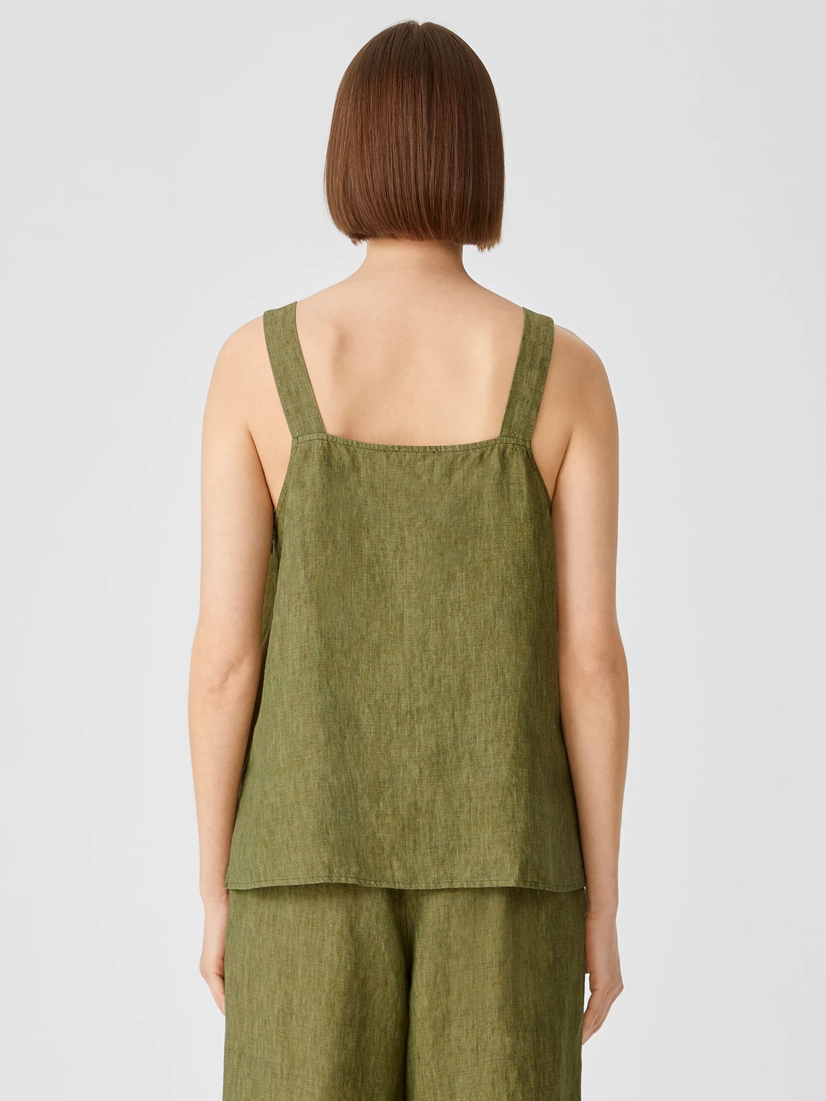 Washed Organic Linen Delave Tank