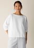 Garment-Dyed Organic Cotton Terry Bateau Neck Box-Top