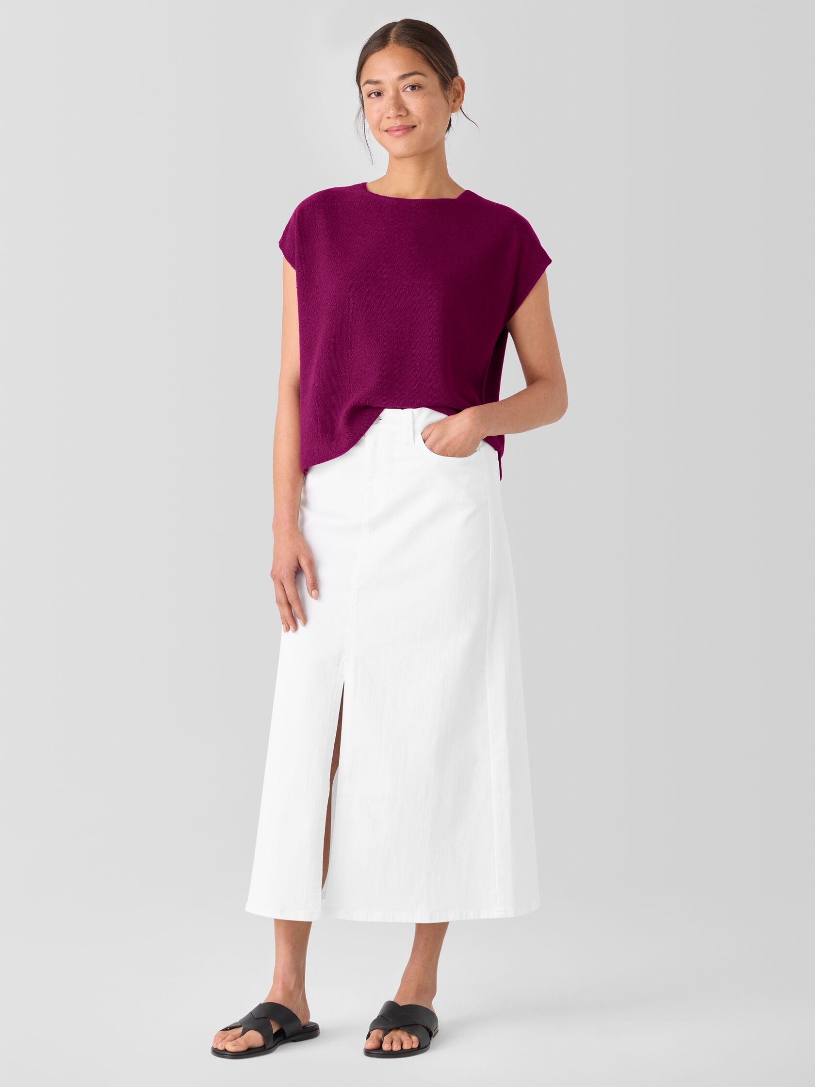 Organic Linen Cotton Square Top