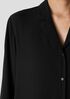 Silk Georgette Crepe Notch Collar Shirtdress