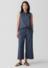 Airy Organic Cotton Twill Wide-Leg Pant