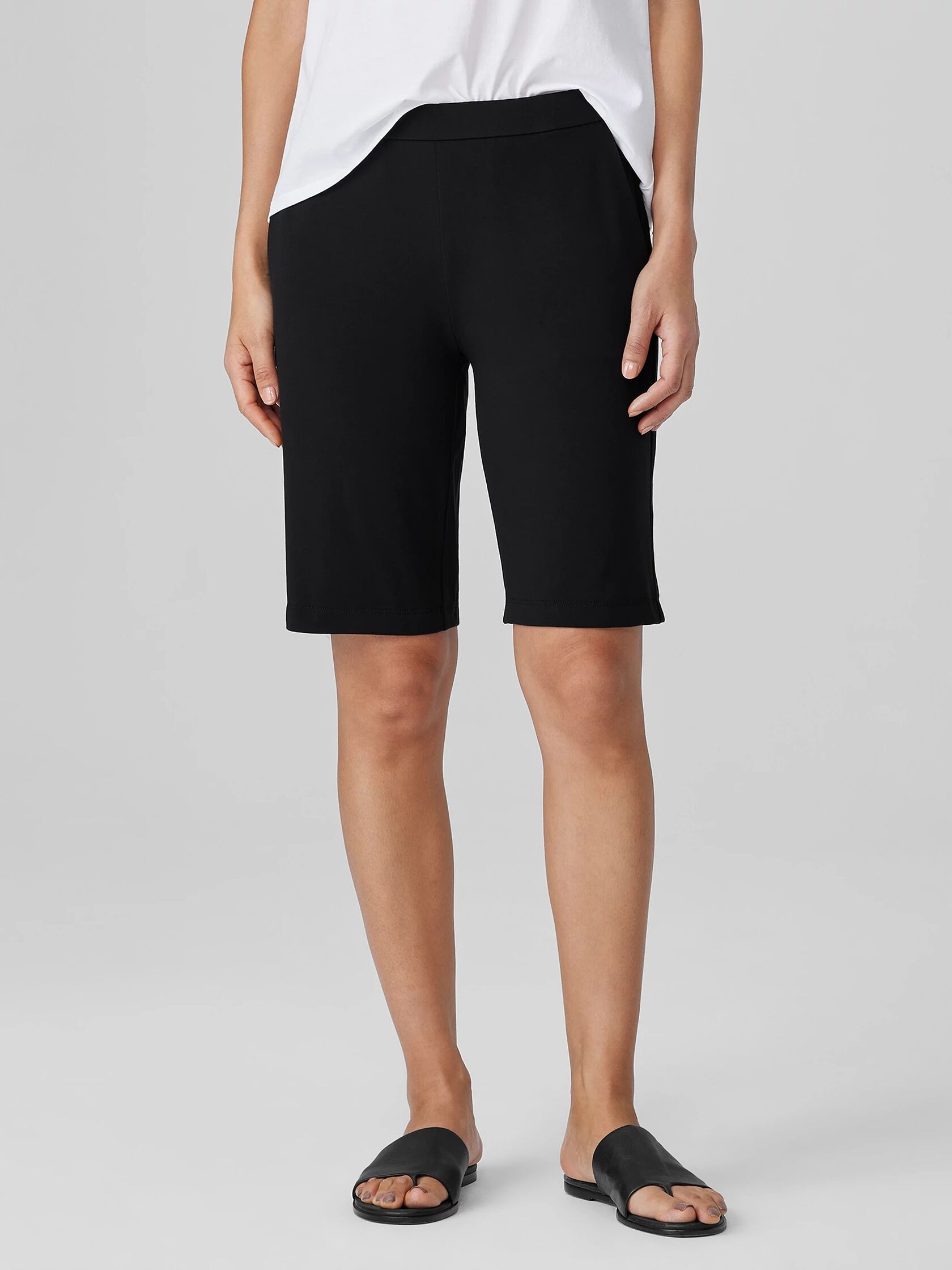 Pima Cotton Stretch Jersey Walking Shorts