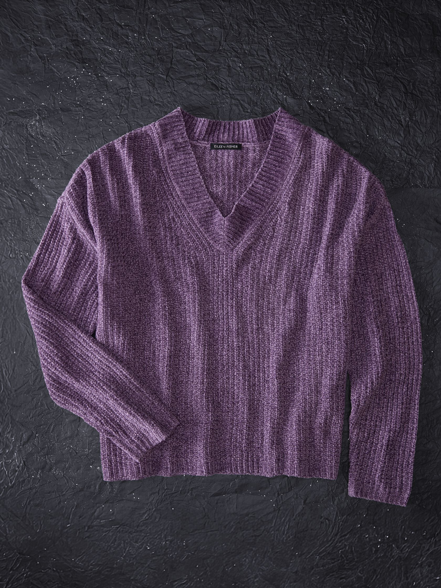 Chenille Blend V-Neck Top