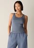 Organic Cotton Stretch Rib Scoop Neck Tank