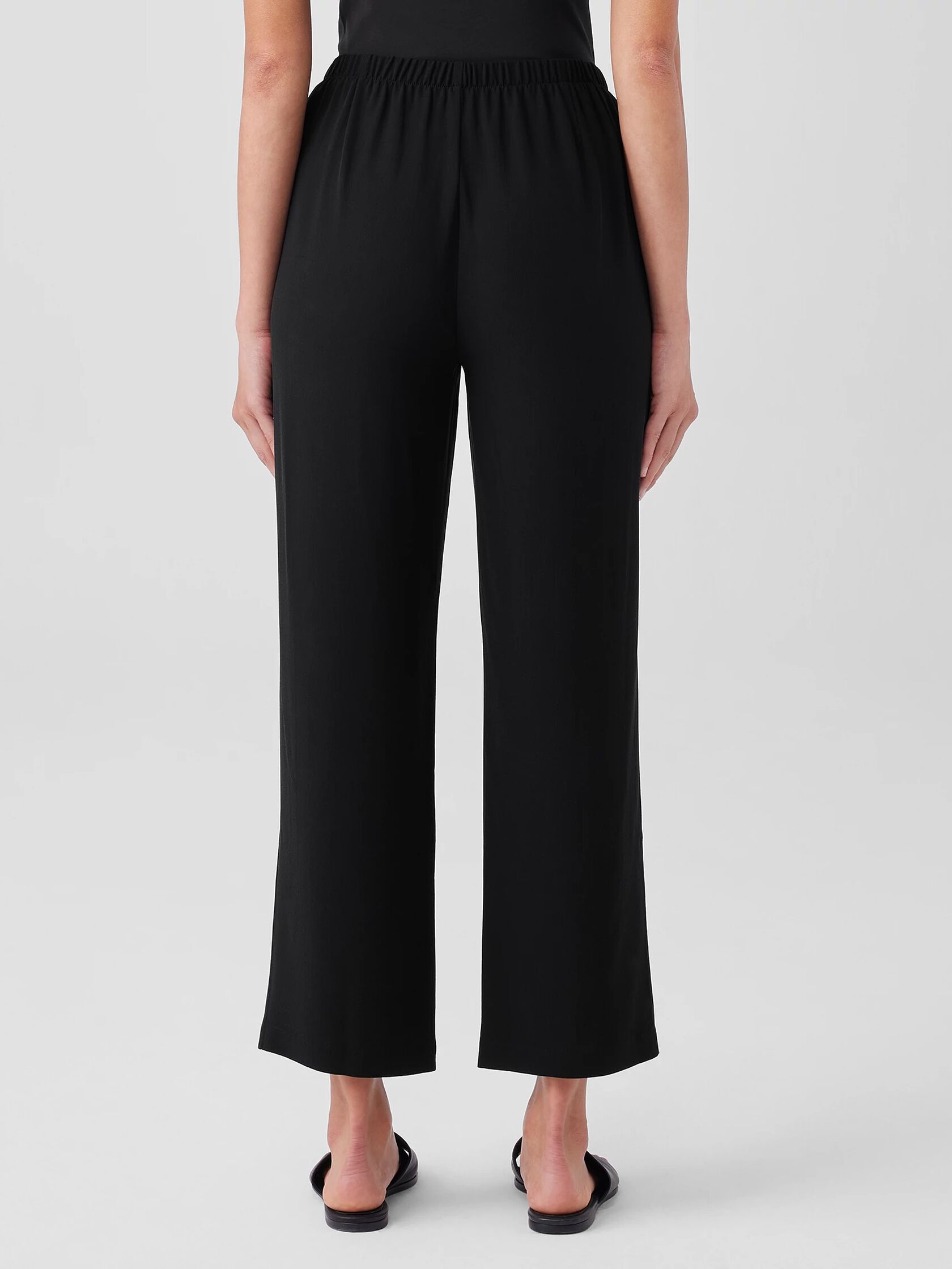 Silk Georgette Crepe Straight Pant