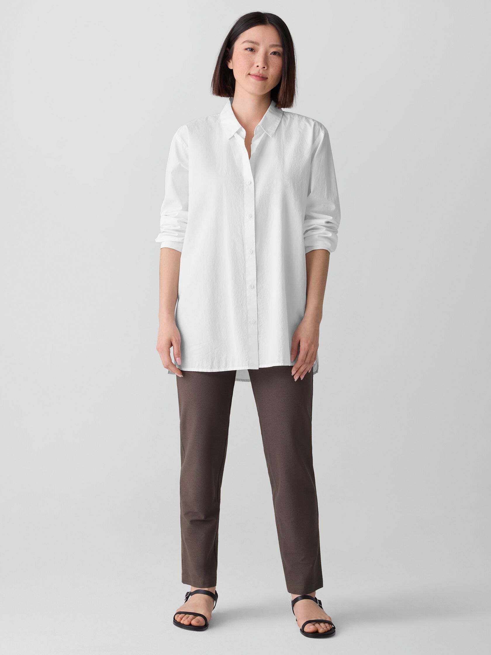 Washable Stretch Crepe Slim Pant