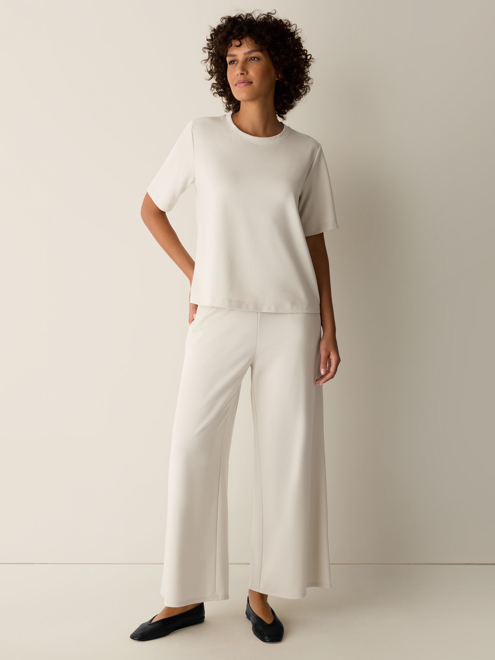 Lightweight Ponte Crew Neck Tee