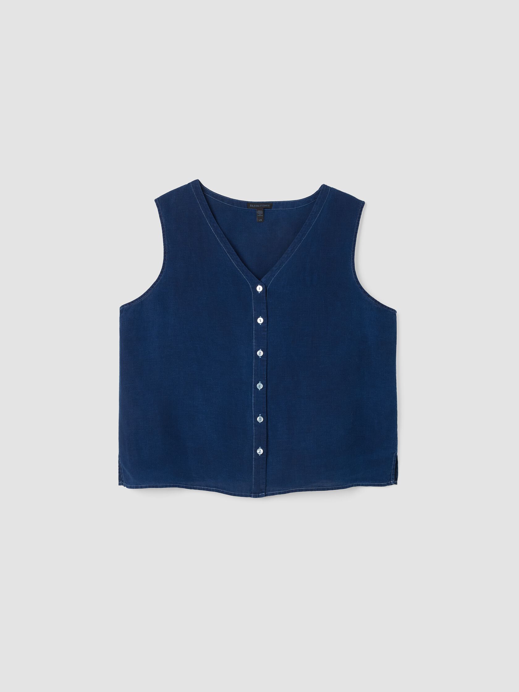 Renew Organic Linen V-Neck Vest, L