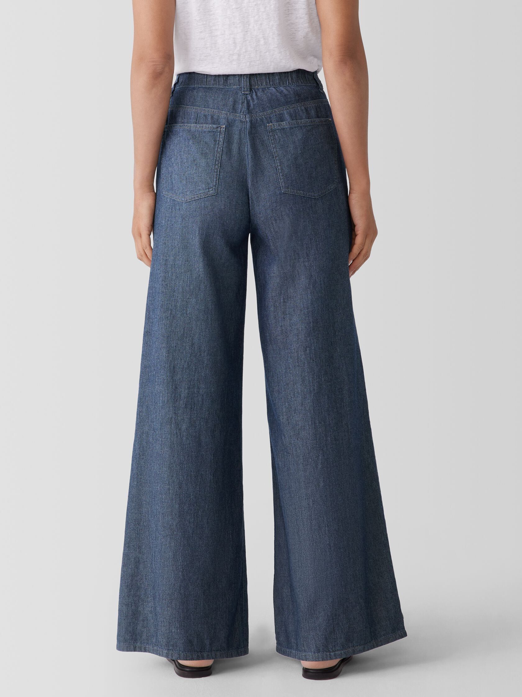 Airy Organic Cotton Twill Wide Trouser Pant