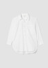 Washed Organic Cotton Poplin Classic Collar Long Shirt