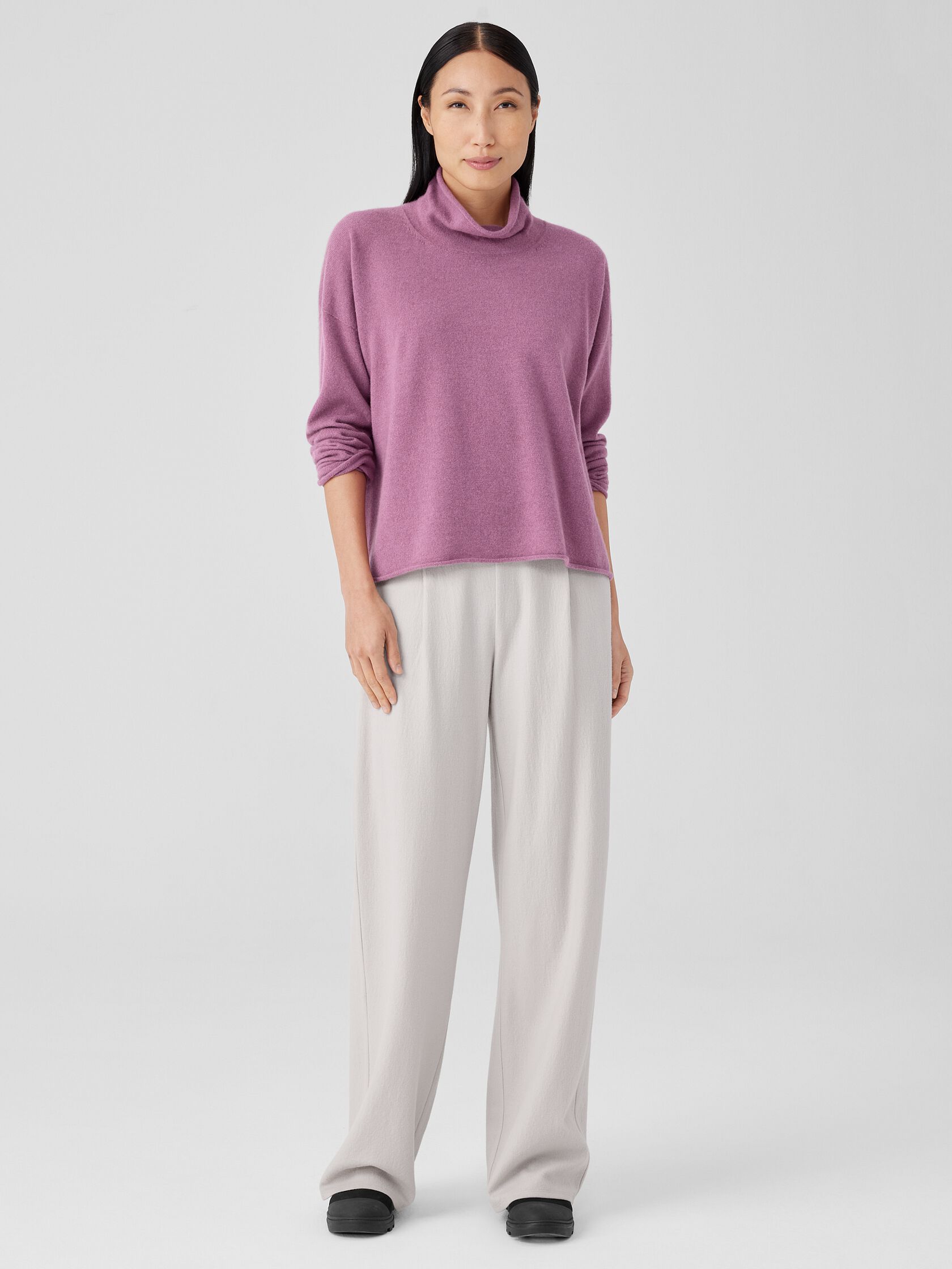 Italian Cashmere Turtleneck Top