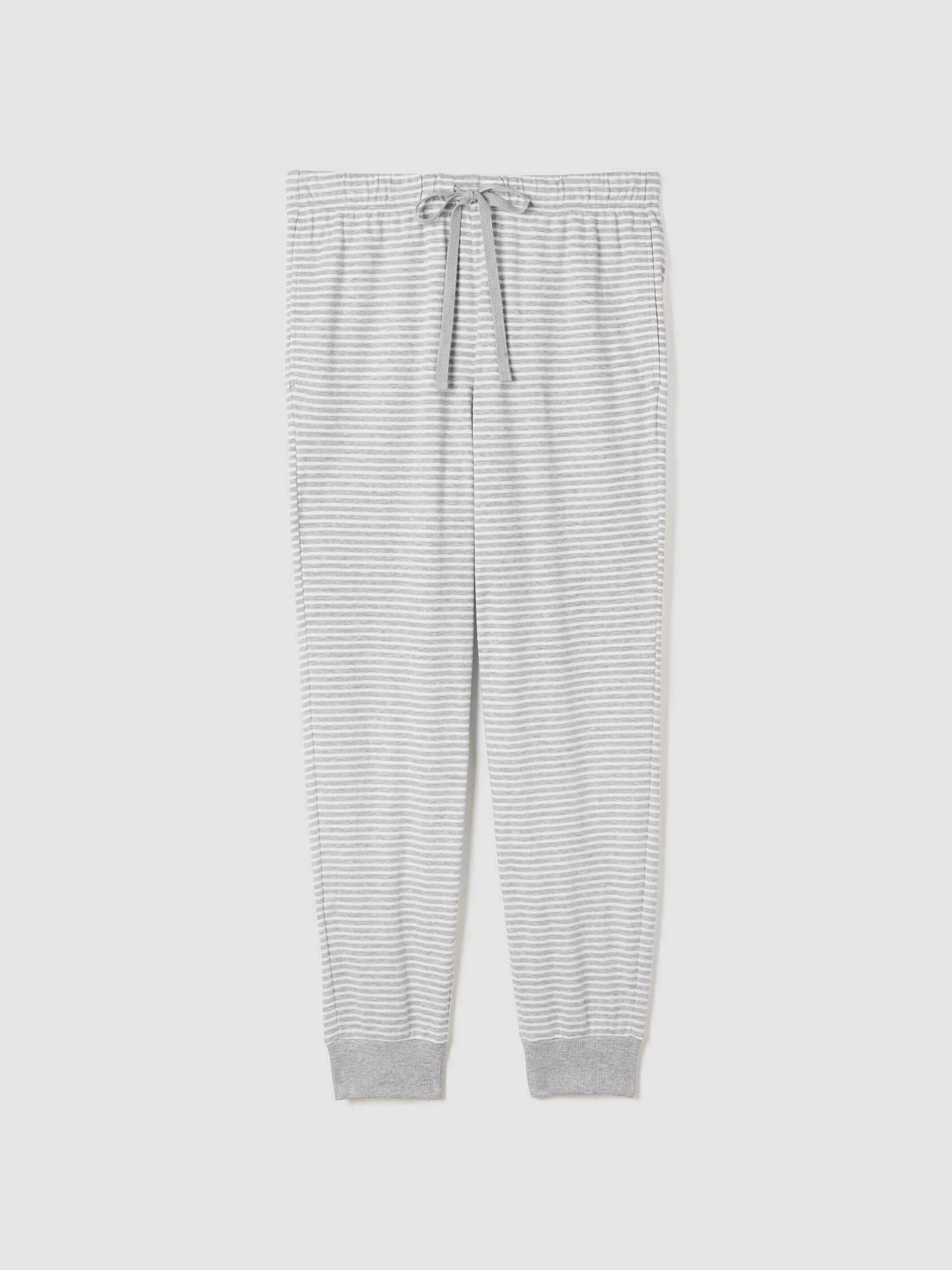 Striped Organic Cotton Interlock Jogger Sleep Pant