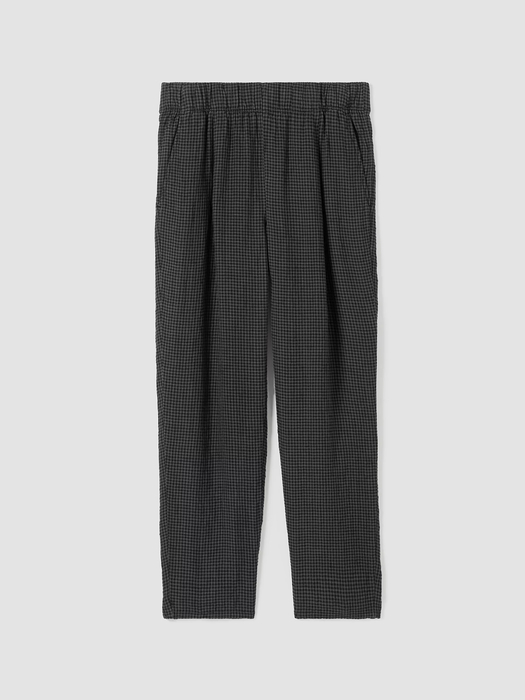 Puckered Organic Linen Tapered Pant