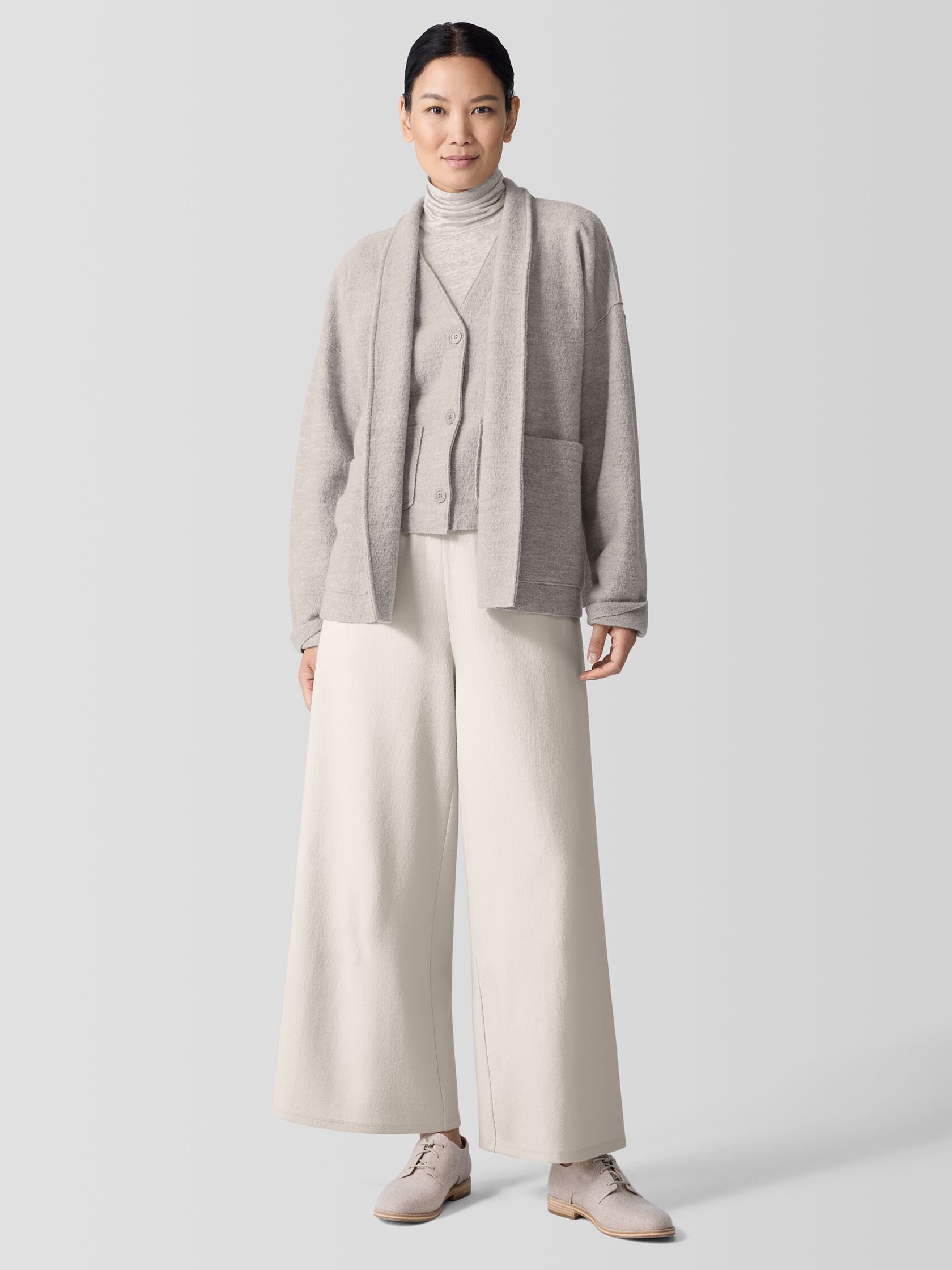 Lightweight Boiled Wool Vest in Regenerative Wool
